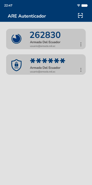 Escaneo QR ARE Autenticador